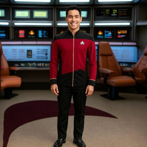 Star Trek Cosplay Jacket Red Uniform Top Gorpcore Corporeal Coquette Size S - Picture 3 of 6